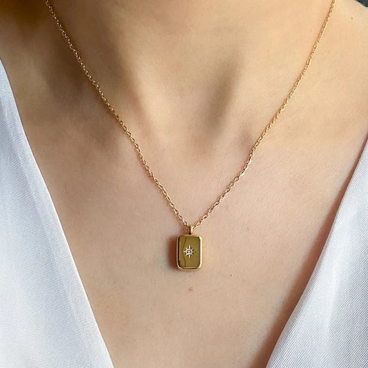 Geometric Biscuit Necklace